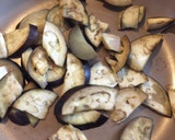 茄子と茗荷と紫蘇の棒棒鶏サラダ♪作り方2写真