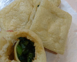 簡単☆小松菜の味噌炒めとチーズin油揚げ作り方2写真