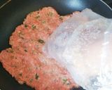 桃のソースで食べるビッグねぎバーグ作り方3写真
