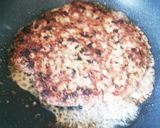 桃のソースで食べるビッグねぎバーグ作り方4写真