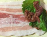 青しそと豚肉の三枚肉でお酒つまみ作り方2写真