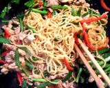ラープ・ムー焼きそば＊ニラ&豚でスタミナ作り方5写真