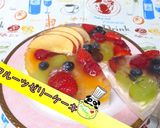 【簡単】2層のフルーツゼリーケーキ♪作り方1写真