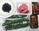 夏野菜の簡単サラダ♪茗荷ワカメ胡瓜タコ作り方1写真