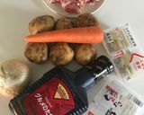 ヨシダソース(グルメのたれ)で肉じゃが作り方1写真