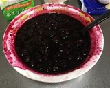 途中混ぜ無しブルーベリーのアイスクリーム作り方3写真