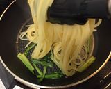 小松菜と明太子のパスタ作り方5写真