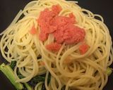 小松菜と明太子のパスタ作り方7写真
