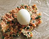 クリチ味噌♪ 鶏肉ミンチの卵づつみ~作り方3写真