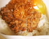 我が家の納豆卵かけご飯～なめたけ～作り方1写真