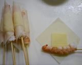 レンジで簡単！パリパリ☆エビの焼売皮焼き作り方3写真