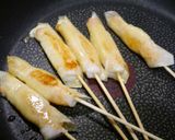 レンジで簡単！パリパリ☆エビの焼売皮焼き作り方5写真