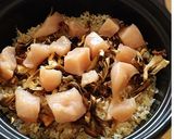 鶏むね肉の簡単ピリ辛炊き込みごはん作り方4写真