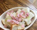 休日の朝ごはんに♡簡単パングラタン作り方3写真