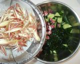 夏野菜の簡単サラダ♪茗荷ワカメ胡瓜タコ作り方12写真