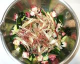夏野菜の簡単サラダ♪茗荷ワカメ胡瓜タコ作り方15写真