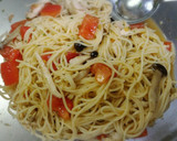 トマトと鶏肉の和風ジェノベーゼ冷製パスタ作り方8写真