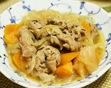 簡単♪豚肉と玉ねぎのすき焼き風煮込み料理作り方7写真