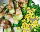 シャキシャキチンゲン菜の豚肉巻き♪作り方4写真