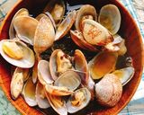 生姜入りアサリうどん風もずくスープ作り方5写真