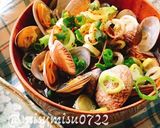 生姜入りアサリうどん風もずくスープ作り方6写真
