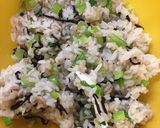 菜っ葉と塩昆布のおにぎり(*^^*)作り方4写真