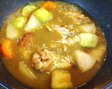 鶏手羽スープでグリーンカレー　作り方4写真