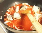 野菜ジュースと鯖缶の和風パスタ作り方3写真
