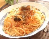 野菜ジュースと鯖缶の和風パスタ作り方7写真