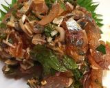 鯵のたたき　韓国風（むーひ味）作り方6写真