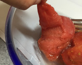 ミキサーいらず！冷凍トマトの冷製スープ作り方4写真