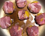 かぼちゃ団子の肉巻き甘辛炒め♪♪作り方3写真