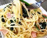 白だしで☆ほうれん草とベーコン和風パスタ作り方7写真