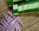 ズッキーニとベーコンのカレー焼き♪作り方1写真