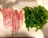 簡単〜ピーマンとベーコンの炒め物作り方1写真