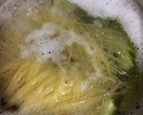 超簡単　アスパラベーコンパスタ作り方1写真