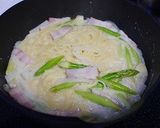アスパラガスとベーコンのミルクパスタ　作り方5写真