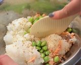 朝ごはんにいかが?鮭枝豆おにぎり作り方3写真