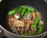 さんま蒲焼缶と万願寺とうがらしの卵とじ作り方2写真