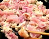 炒めて串刺しで簡単モモ串！ソース焼き鳥☆作り方3写真