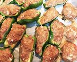 オーブンで大量生産☆ピーマンの肉詰め作り方5写真