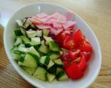 野菜ジュースで簡単☆シャキっと冷製スープ作り方1写真