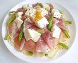 生ハムとモッツァレラチーズの冷製パスタ作り方3写真