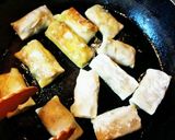 春巻きの皮でかぼちゃのｺﾛｯｹ風♪作り方6写真