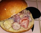 紫玉葱入りポテトサラダパン作り方7写真