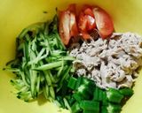 夏野菜と豚小間の冷しゃぶ＊梅酢だれ＊作り方2写真