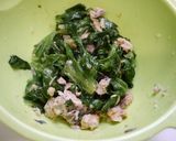 レンジで簡単！レタスおひたしのサバ和え作り方3写真
