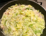 簡単安くて旨い♪鮭の中骨缶と白菜の卵とじ作り方5写真