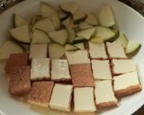 厚揚げとズッキーニのにんにく味噌マヨ炒め作り方2写真