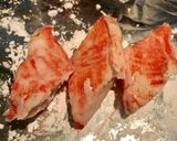 お弁当にキレイで簡単カニかまカリカリ焼き作り方1写真